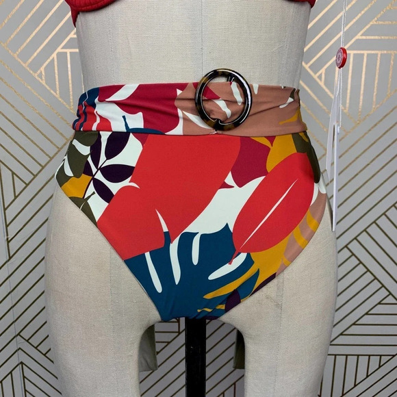 Red Carter Two-Piece Bikini Set Red Multicolor - Picture 4 of 12